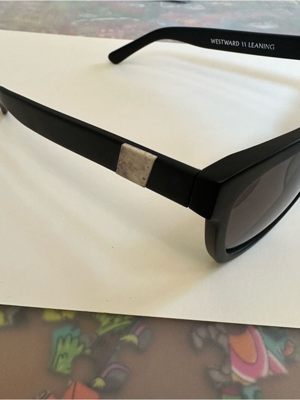 Westward Leaning Pioneer Sunglasses with Marble Detail at Temples - Picture 5 of 10